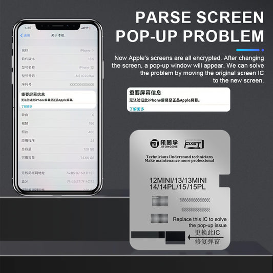 JTX Screen IC polishing & reballing stencil Set 4 kinds