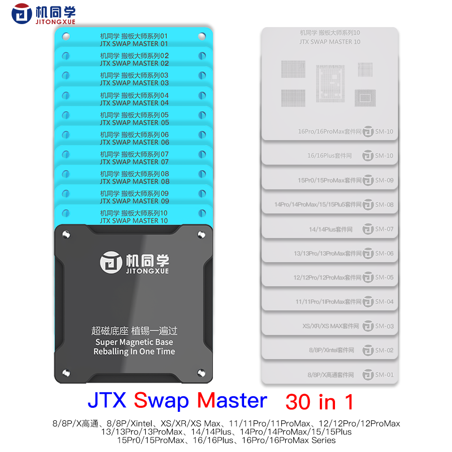 JTX iP Swap Board Chips Reballing Platform SET 8 TO 16PM