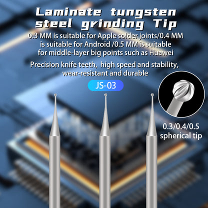 JTX Laminate tungsten steel  Grinding Tip JS-03 0.3MM 0.4MM 0.5MM