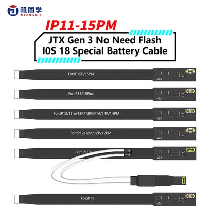 JTX No Need Flash iOS18 Special Battery Cables Set One Set 6pcs 11 to15PM