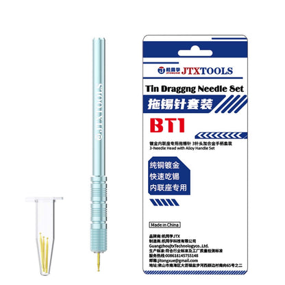 BT-1 Barra de soldadura para reballing de conectores Juego de agujas para arrastrar estaño
