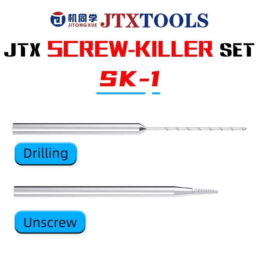 Juego de brocas y herramientas para extraer tornillos estropeados de JTX Machine Tool SK-1🔥 2 en 1