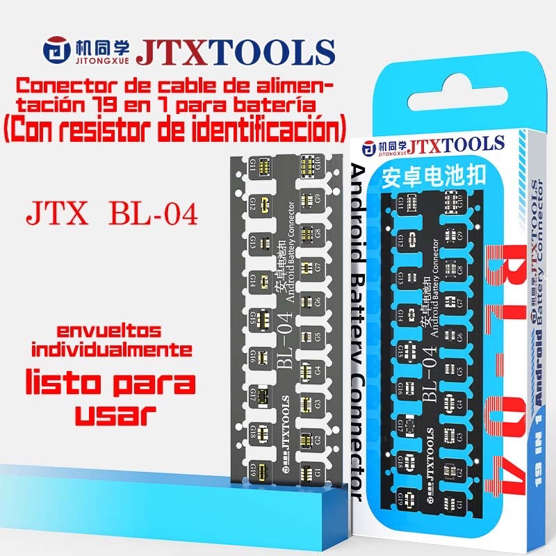 BL-04 Cable de alimentación JTX Android Conector de batería (con resistencia ID)
