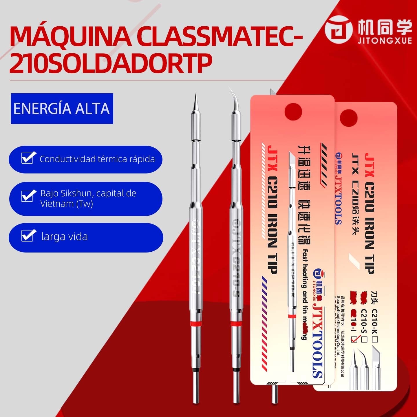 C210Punta de soldador JTX de alta potencia