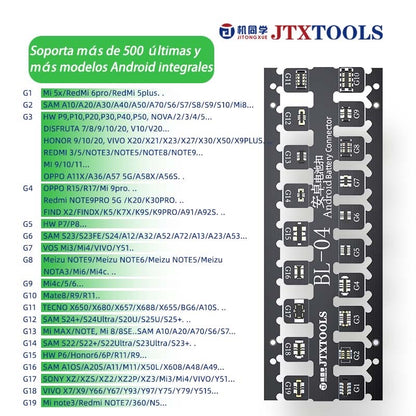 BL-04 Cable de alimentación JTX Android Conector de batería (con resistencia ID)