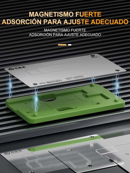 ZX-01 Plataforma de reballing de capa media de iPhone Silicon 18 en 1