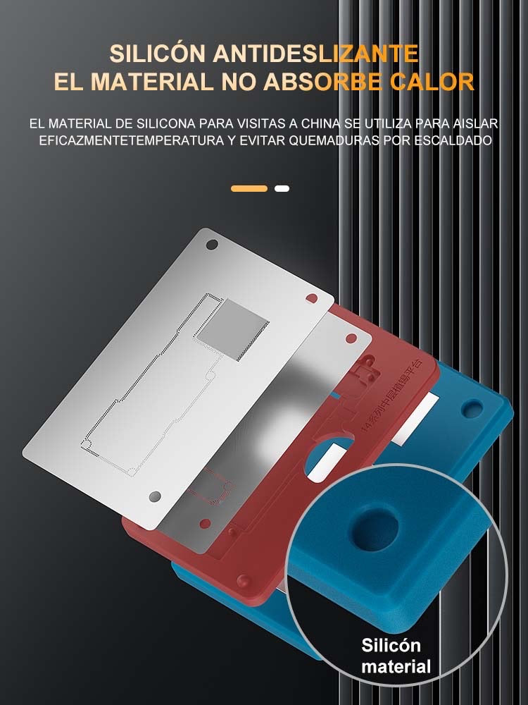 ZX-01 Plataforma de reballing de capa media de iPhone Silicon 18 en 1