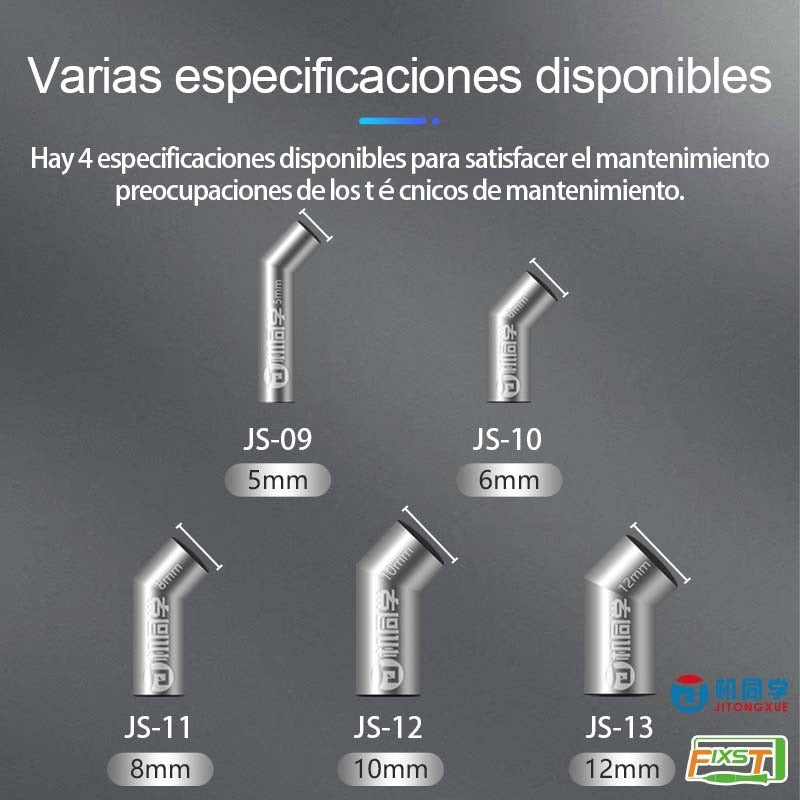 Juego de boquillas para pistola de aire caliente con codo universal