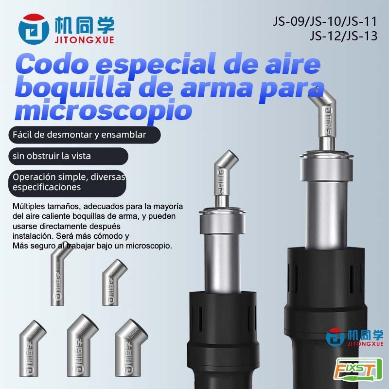 Juego de boquillas para pistola de aire caliente con codo universal