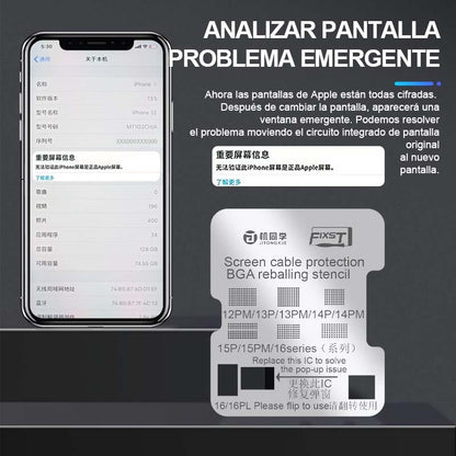 IC de pantalla JTX Juego de plantillas de pulido y reballing 4 tipos