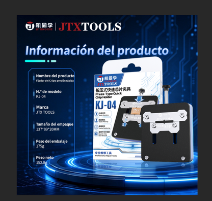 Soporte para chip JTX KJ-04 tipo prensa.