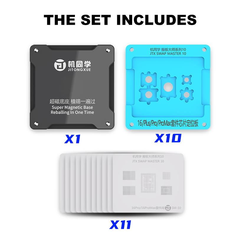 JTX iP Swap Board Chips Reballing Platform SET 8 TO 16PM