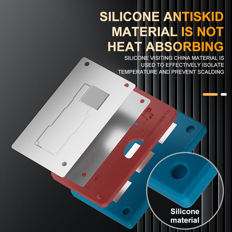 JTX iPhone Silicon middle layer reballing platform 24 in 1 ZX-01