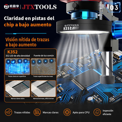 Luz para microscopio coaxial sin sombra JTX ChipVision K352