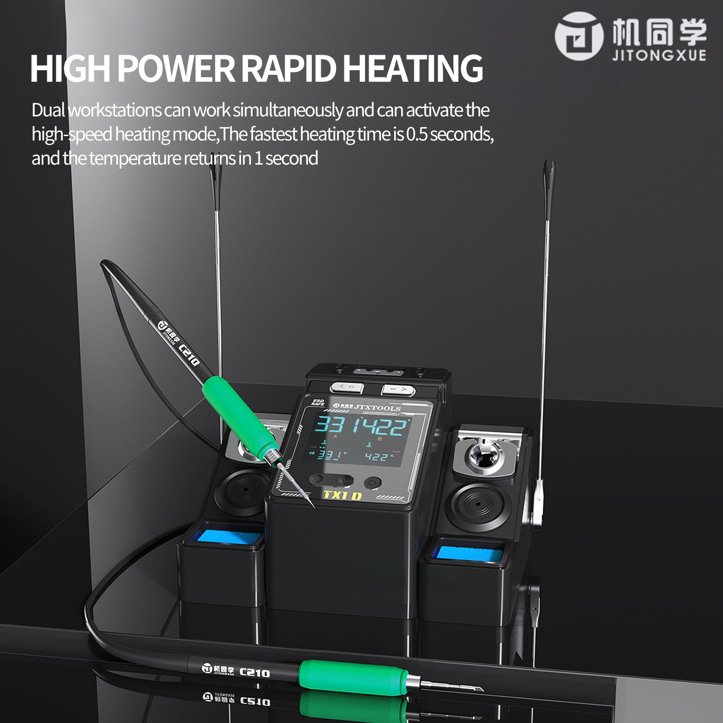 JTX TX1D Double Station Transformer Soldering Station