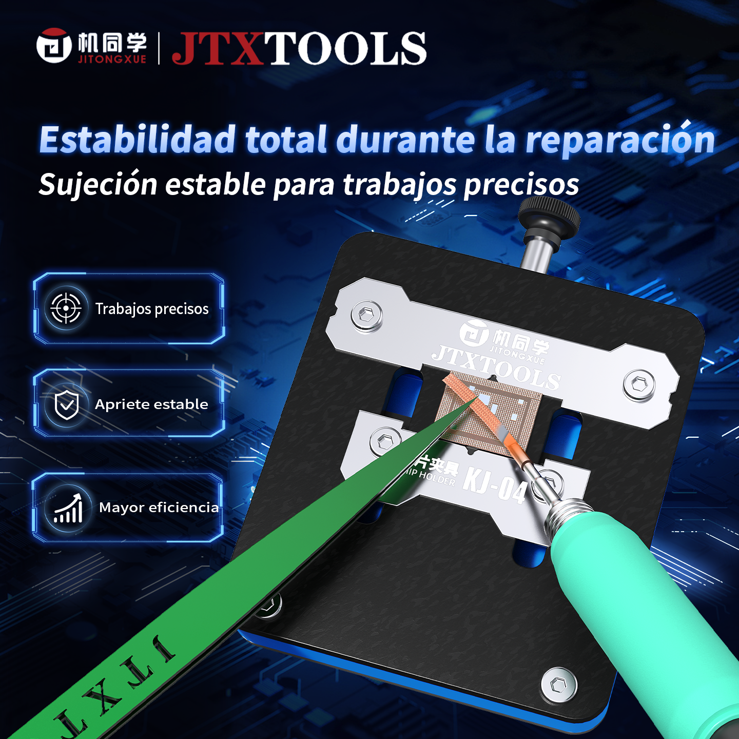 Soporte para chip JTX KJ-04 tipo prensa.