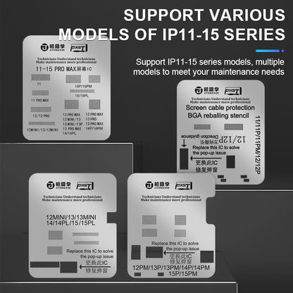 JTX Screen IC  polishing & reballing stencil Set 4 kinds