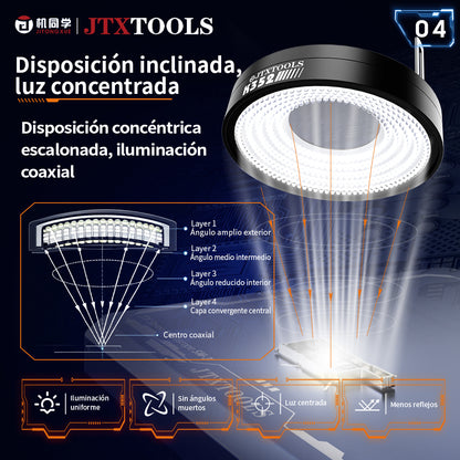 Luz para microscopio coaxial sin sombra JTX ChipVision K352