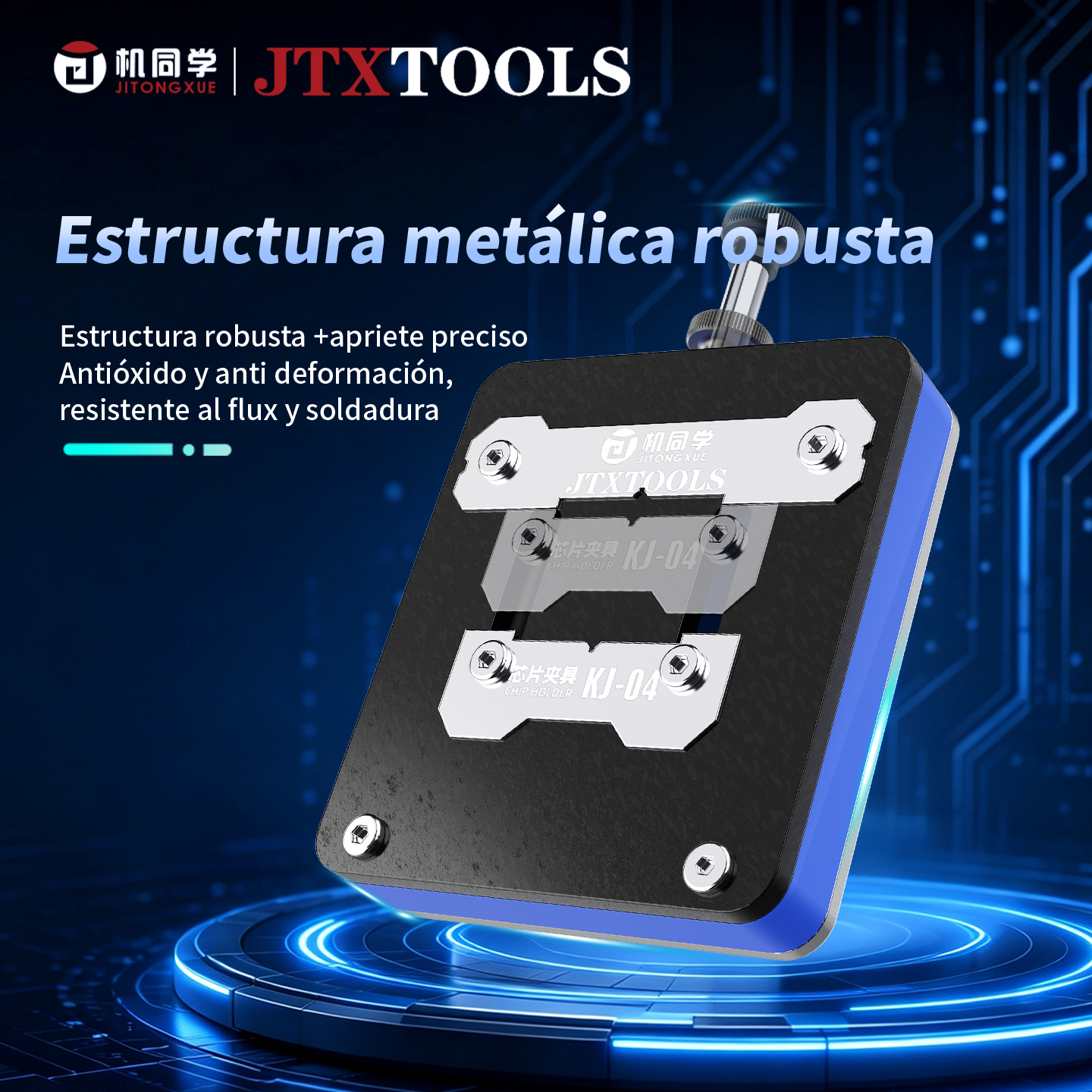 Soporte para chip JTX KJ-04 tipo prensa.