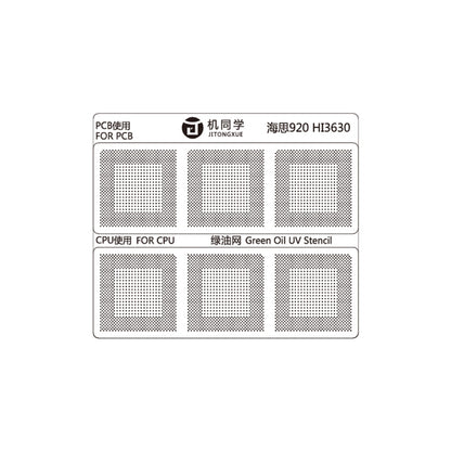 JTX Green Oil UV Stencil GS-01 Full Set 100 models iPhone/MTK/Hisilicon/ Qualcomm/Samsung/ EMMC-NAND/WIFI/Baseband