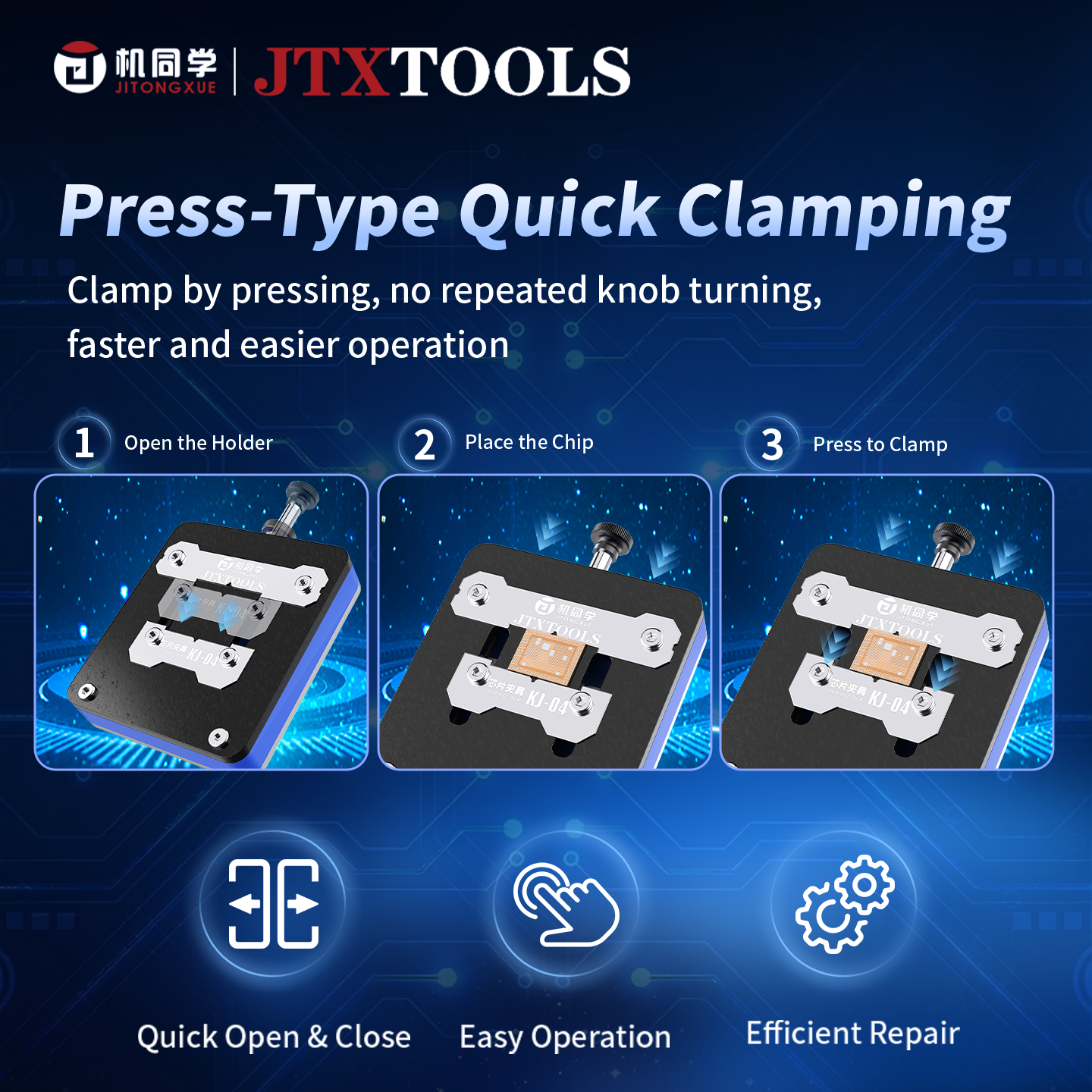 Product Launch KJ-04 Press-type Quick Chip Holder JTXTOOLS