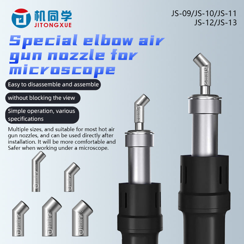 JTX Universal Elbow Hot Air Gun Nozzle Set 5MM/6MM/8MM/10MM/12MM