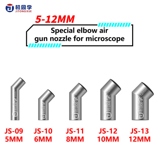 JTX Universal Elbow Hot Air Gun Nozzle Set 5MM/6MM/8MM/10MM/12MM
