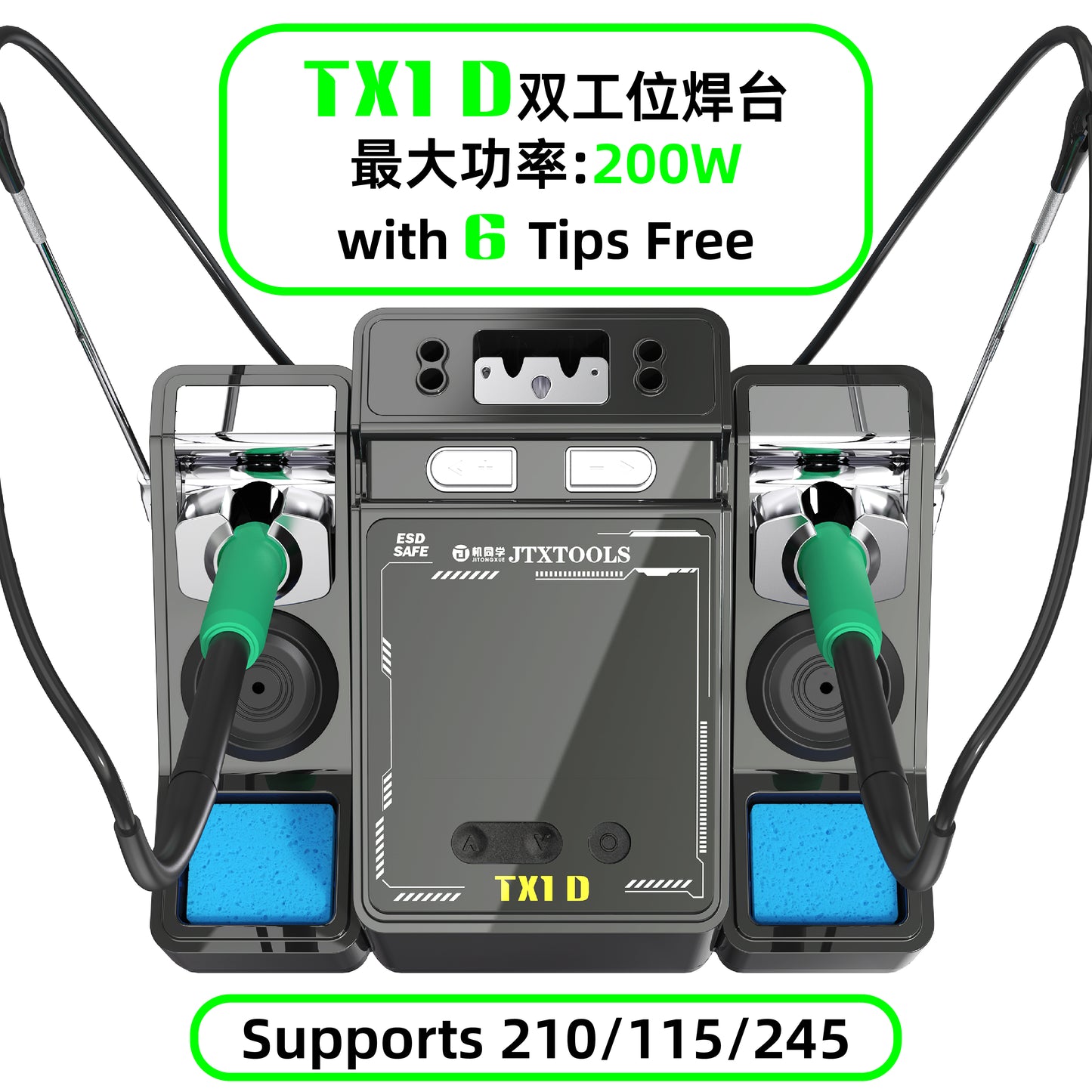 JTX TX1D Double Station Transformer Soldering Station
