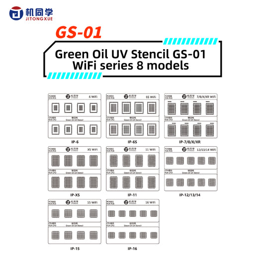 Green Oil UV Stencil GS-01 WiFi series 8 models